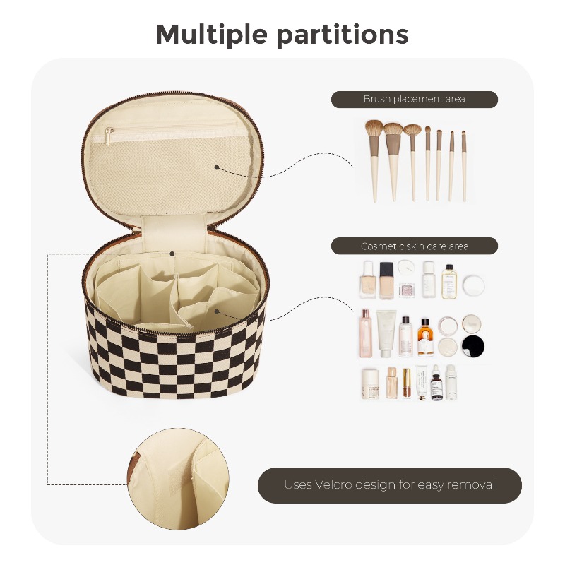 체커보드 메이크업 가방 레트로 럭셔리 화장품 핸드백 미 - Luxury Skincare Aesthetic 리뷰 및 가격