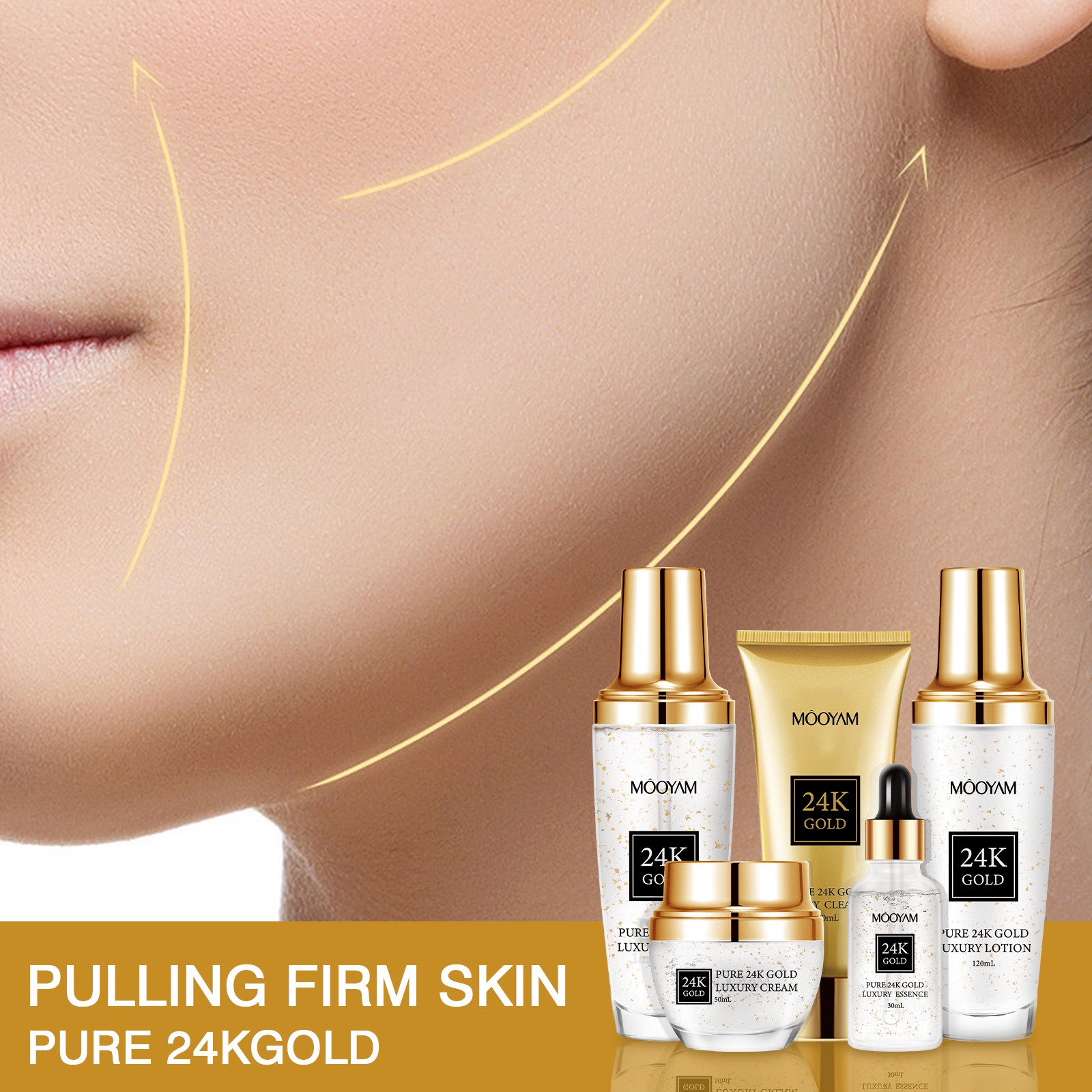 24K 골드 럭셔리 보습 안티 링클 세트 잔주름 감소  - Luxury Skincare Lines 리뷰 및 가격