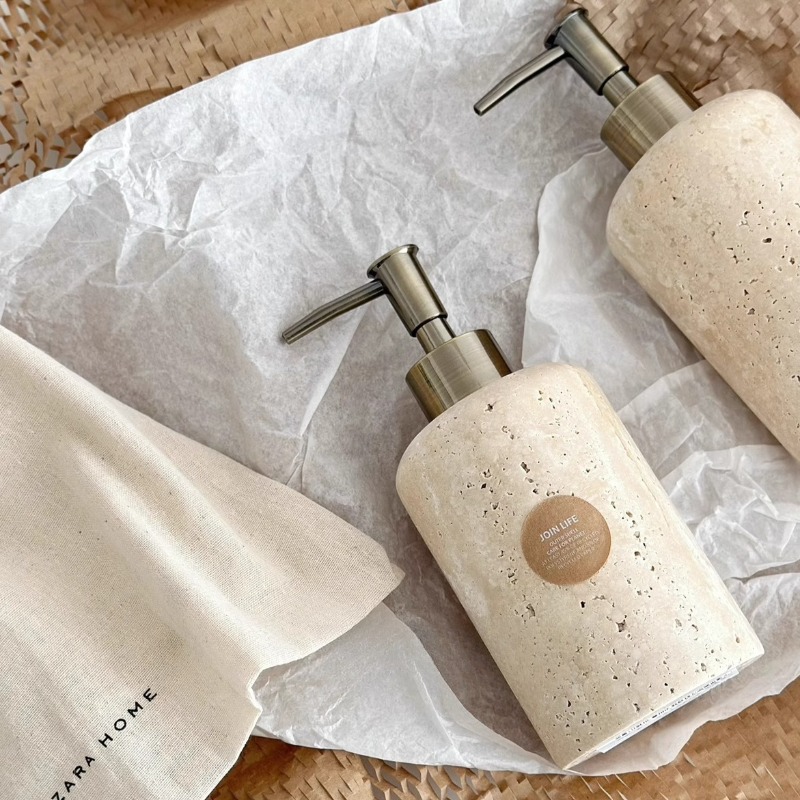 천연석 로션 디스펜서, 리필용 비누병, 부드러운 펌프  - Luxury Natural Skincare 리뷰 및 가격